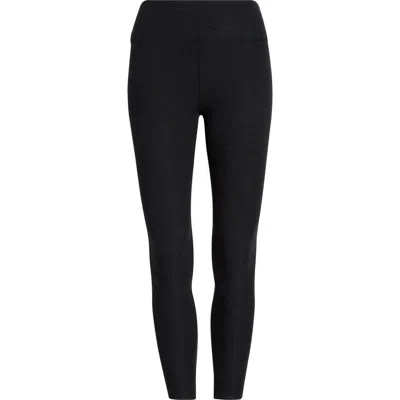 Beyond Yoga Space Dye High Waist Midi Leggings In Black