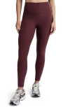 Beyond Yoga Space Dye High Waist Midi Leggings In Burgundy