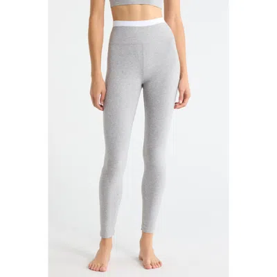 Beyond Yoga Space Dye High Waist Midi Leggings In Silver Mist