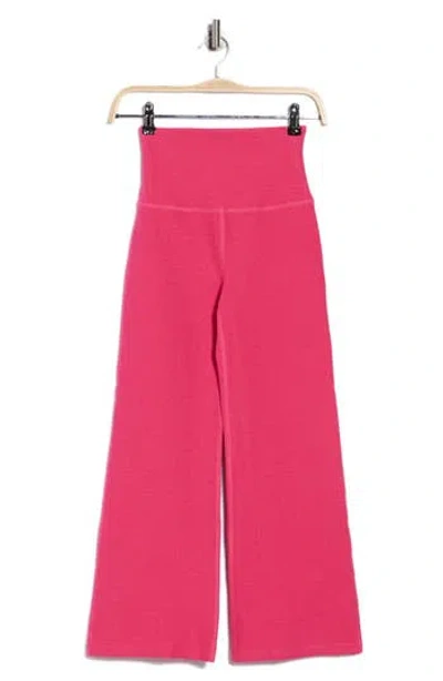 Beyond Yoga Space Dye High Waist Retro Crop Flare Pants In Pink