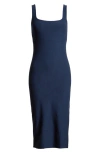 Beyond Yoga Space Dye Icon Midi Dress In Nocturnal Navy