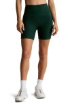 Beyond Yoga Space Dye Keep Pace Bike Shorts In Dark Spruce Green He