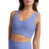 Beyond Yoga Space Dye Longline Sports Bra In Purple