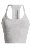 Beyond Yoga Space Dye On The Up Crop Tank In Silver