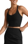 Beyond Yoga On The Up Cropped Tank Darkest Night In Black