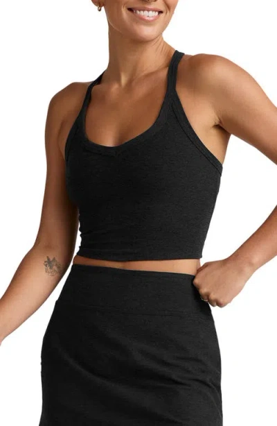 Beyond Yoga On The Up Cropped Tank Darkest Night In Black