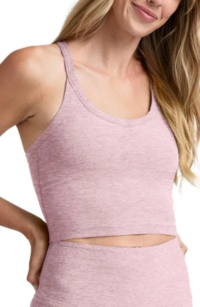 Beyond Yoga Space Dye On The Up Crop Tank In Pink