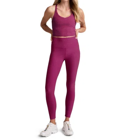 Beyond Yoga Space Dye On The Up Cropped Tank Top In Magenta Heather In Purple
