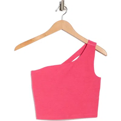 Beyond Yoga Space Dye One Up Asymmetric Crop Tank Top In Pink