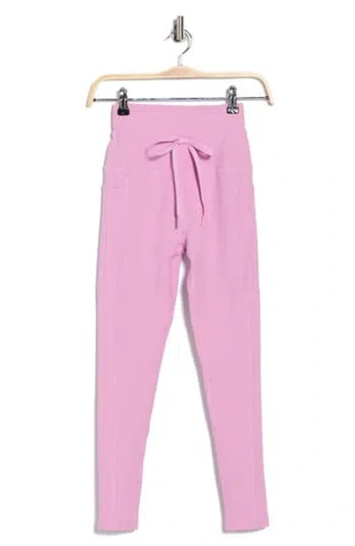 Beyond Yoga Space Dye Pocket Midi Leggings In Pink