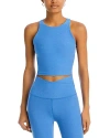 Beyond Yoga Space Dye Refocus Cropped Tank Top In Sky Blue Heather