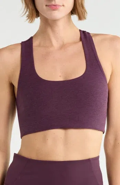 Beyond Yoga Space Dye Simplicity Racerback Sports Bra In Purple