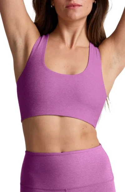 Beyond Yoga Space Dye Simplicity Racerback Sports Bra In Purple