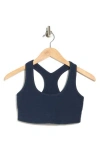 Beyond Yoga Space Dye Simplicity Sports Bra In Blue