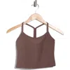 Beyond Yoga Space Dye Slim Racerback Crop Tank In Black