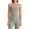 Beyond Yoga Space Dye Slim Racerback Crop Tank In Grey Sage Heather