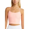 Beyond Yoga Space Dye Crop Tank In Electric Peach Heather