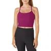 Beyond Yoga Space Dye Slim Racerback Crop Tank In Magenta Heather