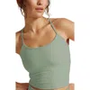 Beyond Yoga Space Dye Slim Racerback Crop Tank In Minty Slate Heather