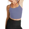 Beyond Yoga Space Dye Slim Racerback Crop Tank In Periwinkle Cloud Heather