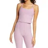 Beyond Yoga Space Dye Slim Racerback Crop Tank In Purple