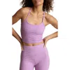 Beyond Yoga Spacedye Slim Racerback Cropped Tank Top In Lilac Petal In Purple