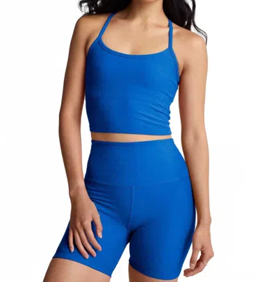 Beyond Yoga Space Dye Slim Racerback Crop Tank Top In Court Blue In Multi