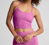 Beyond Yoga Space Dye Slim Racerback Crop Tank Top In Sunset Violet Heather In Multi