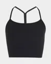 Beyond Yoga Space-dye Slim Racerback Cropped Tank In Black