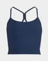 Beyond Yoga Space-dye Slim Racerback Cropped Tank In Blue