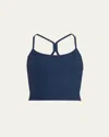 Beyond Yoga Space-dye Slim Racerback Cropped Tank In Blue