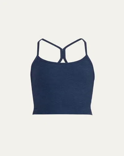 Beyond Yoga Space-dye Slim Racerback Cropped Tank In Blue