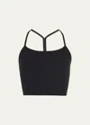 Beyond Yoga Space-dye Slim Racerback Cropped Tank In Darkest Night
