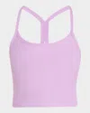 Beyond Yoga Space-dye Slim Racerback Cropped Tank In Lilac Petal Heather