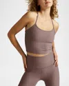 Beyond Yoga Space-dye Slim Racerback Cropped Tank In Rose Brush Heather