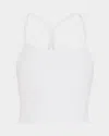 Beyond Yoga Space-dye Slim Racerback Cropped Tank In White