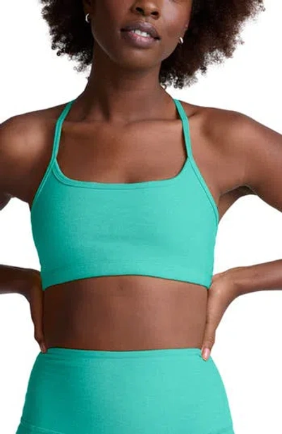 Beyond Yoga Space Dye Slim Racerback Sports Bra In Blue