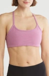 Beyond Yoga Space Dye Slim Racerback Sports Bra In Orchid Blossom Heather