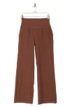 Beyond Yoga Space Dye Wide Leg Pants In Bold Mocha Heather