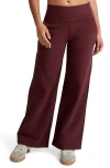 Beyond Yoga Space Dye Wide Leg Pants In Burgundy