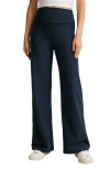 Beyond Yoga Space Dye Wide Leg Pants In Nocturnal Navy