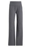 Beyond Yoga Space Dye Wide Leg Pants In True Gray Heather