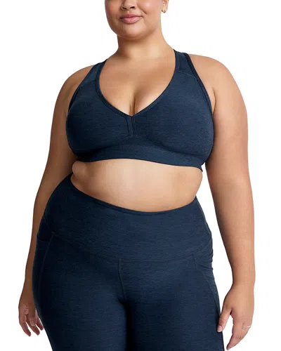 Beyond Yoga Space Dyed Lift Your Spirits Bopo Bra In Blue