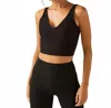 Beyond Yoga Spacedye Always On Cropped Tank In Darkest Night In Black