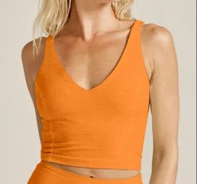 Beyond Yoga Spacedye Always On Cropped Tank In Mellow Apricot Heather In Multi