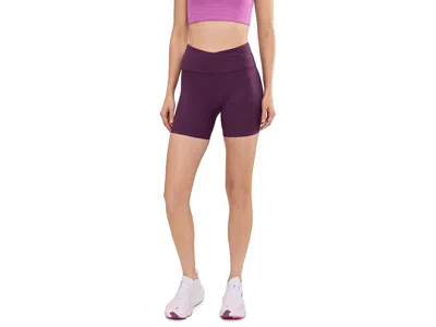 Beyond Yoga Spacedye At Your Leisure 5 Biker Shorts Women's Shorts Brilliant Blackberry Heather: Xl (us Women's  In Purple