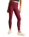 Beyond Yoga At Your Leisure Space Dye High Waist Midi Leggings In Red