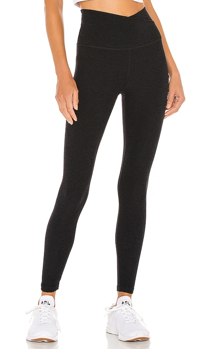 Beyond Yoga Spacedye Love The Bump Maternity Pocket Midi Legging In Darkest Night