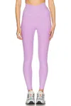 Beyond Yoga At Your Leisure Space Dye High Waist Midi Leggings In Lilac Petal Heather