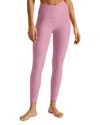 Beyond Yoga At Your Leisure Space Dye High Waist Midi Leggings In Pink Haze